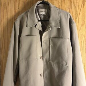 Industry Oversized Taupe Shirt Jacket